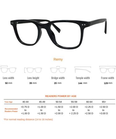 ProEyes Remy Progressive Blue Light Blocking Readers - 0 Strength Anti-Reflective Glasses (Black 1.00x) for Eye Comfort & Protection | International Shipping Available - Buy Online on GoSupps.com