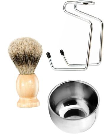 FOMIYES 3 Sets Shaving Tool Kit - Man's Wooden Soap Dish & Accessories for a Perfect Shave International Shipping Available - Buy Online on GoSupps.com
