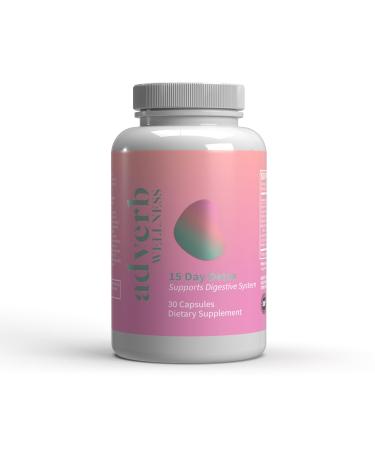 15-Day Gut Cleanse | Gut Colon & Digestive Health Support | Natural Detox with Psyllium Husk Cascara Sagrada & Gut Restoring Probiotics | 60 Capsules
