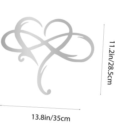 STOBAZA 1pc Wrought Iron Heart Pendant Decor Emblems Heart Metal Sign Art Wall Ornament Hollow Accessories 35x28.5cm Silver - Buy Online on GoSupps.com