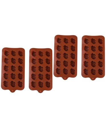 Milisten 4 Pcs Biscuit Mold Small Roasting Pan Cartoon Chocolate Molds Silicone Chocolate Trays Dessert Mould Silicone Jelly Silicone Molds for Baking Ice Pop Molds Child Candy Die Plate
