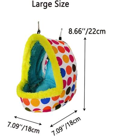 Litewoo Large Parrot Bird Bed Hammock - Winter Warm Plush Nest Toy for Conure, Lovebird, Parakeet, Cockatiel, Chinchilla, Guinea Pig, Squirrel - Cage Accessory - Buy Online on GoSupps.com