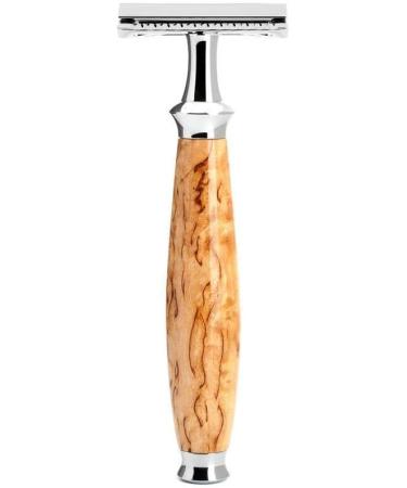 M HLE Purist Shaving Set - Silvertip Fibre Safety Razor with Karelian Curly Birch Handle | Premium International Shipping - Buy Online on GoSupps.com