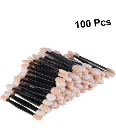 BIUDECO 100 Pcs Makeup Tools Double Head Eyeshadow Brushes Eyeshadow Makeup Brushes Makeup Black Size 2 Black - Buy Online on GoSupps.com