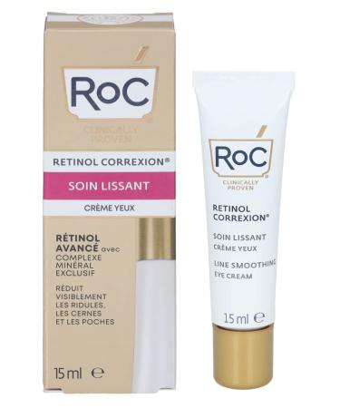 RoC - Retinol Correxion Smoothing Eye Cream - Reduces Puffiness and Dark Circles - Anti-Wrinkle and Age - 15 ml