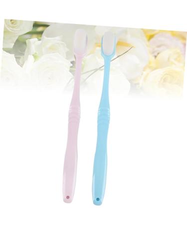 FRCOLOR 2 Pack Fur Toothbrushes - Stylish & Eco-Friendly Cleaning Design for Effective Oral Care - Buy Online on GoSupps.com