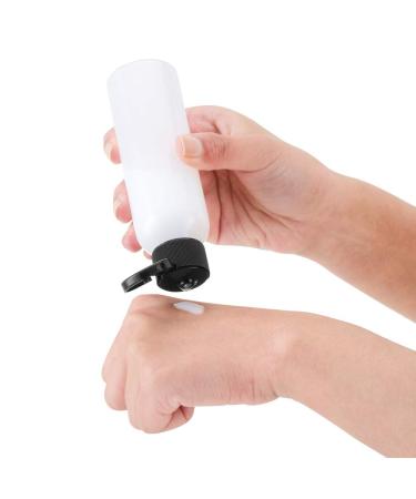 TOUREAL 100ML Travel Bottles Set - 5 Empty Plastic Cosmetic Bottles with Funnel - Flip Cap Ideal for International Shipping - Buy Online on GoSupps.com