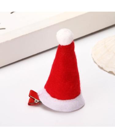 hgnxa Christmas Santa Hat Hair lip Party Props Accessories Hair Pin Festive Glitter Sequins Hat Barrettes Holiday Headwear - Buy Online on GoSupps.com