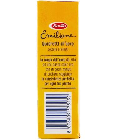  Italian Gourmet E.R. Barilla Egg Pasta Le Emiliane Quadretti Egg Pasta 275g + Italian Polpa Gourmet 400g (Pack of 20) - Buy Online on GoSupps.com