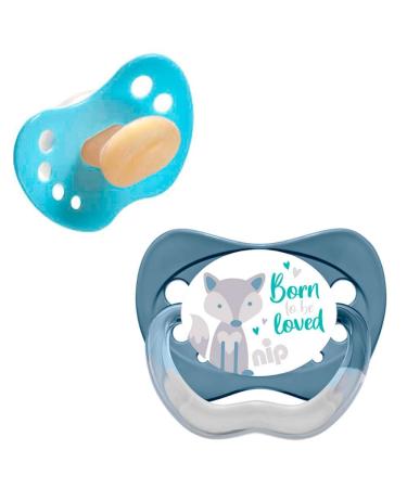 NIP Natural Latex Pacifier Set - 4 Pieces Size 1 (0-6 Months) - Safe & Soothing for Babies - Buy Online on GoSupps.com