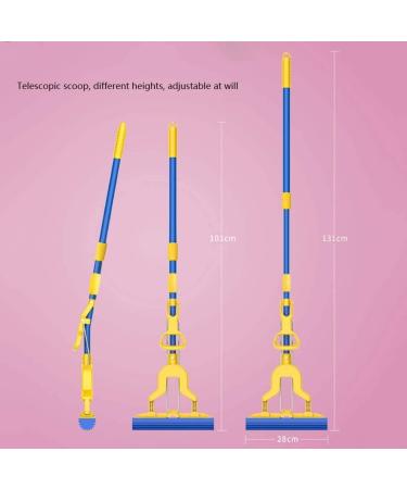Rubber Sponge mop Foldable with Super Absorbent Sponge Head and Telescopic Handle (Brush Head 28 cm Rod 130 cm) - Buy Online on GoSupps.com
