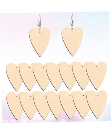 LIFKOME 50pcs Heart Shaped Earrings Wooden Eardrop Ear Accessories Casual Jewelry Party Ear Ornament Earring Studs for Women for Women Fashion and Attractive - Buy Online on GoSupps.com