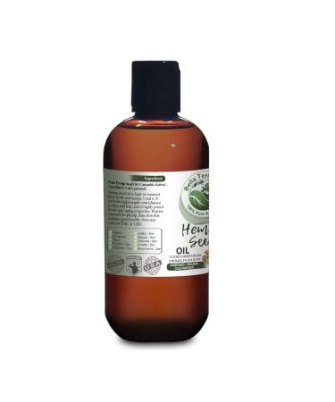 Bella Terra Oils Hemp Seed Oil 8oz - 100% Pure, Cold-Pressed, Organic & Chemical-Free. Natural Moisturizer for Dry Skin, Hair, Beard & Stretch Marks. Rich in Omega 3 6. Non-GMO. Unrefined - Buy Online on GoSupps.com