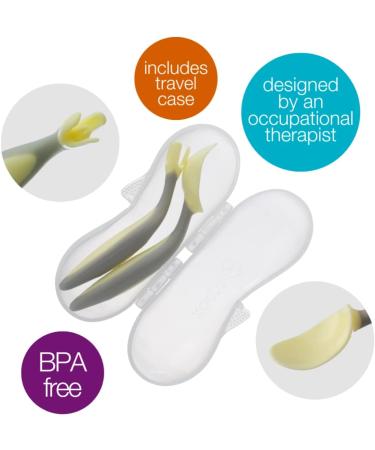 Banana Split Toddler Cutlery Set with Unique Fork and Spoon Design - Buy Online on GoSupps.com