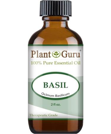 Buy 100% Pure Basil Essential Oil 2 oz - Therapeutic Grade & Undiluted | International Shipping Available - Buy Online on GoSupps.com