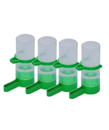 Smaroll 4PCS Birds Feeder Plastic Drinker Waterer Clips Food Dispenser Feeders for Cage Water Dispenser Feeders for Sparrow Parrorts Budgie Cockatiel Lovebirds Chicken Coop L Birds Water Feeder