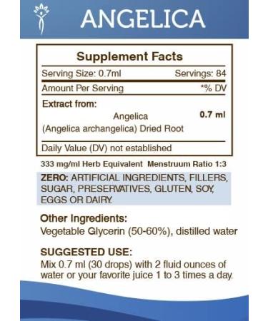 Angelica Tincture Alcohol-Free Liquid Extract - 2 FL OZ (Pack of 1) - Buy Online on GoSupps.com