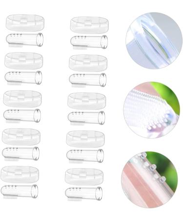 Frcolor 10 Sets Finger Brush for Toddler Teeth Baby Toothbrush & Travel Finger Toothbrush for Children 1 Pack Transparent - Buy Online on GoSupps.com