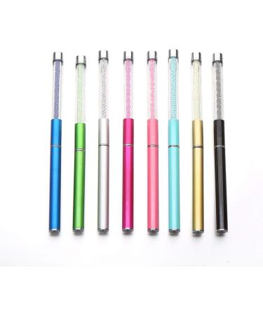 Acrylic Rhinestone Handle Eyelash Spiral Brush Comb Mascara Applicator Makeup Tool Yellow - Buy Online on GoSupps.com