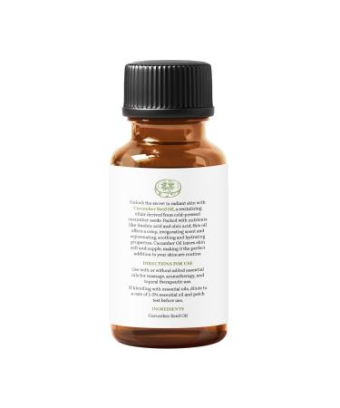 Cucumber Seed Oil 1 oz | Pure Cucumber Extract for Skin Face Body & Hair | Vegan Cruelty-Free | International Shipping - Buy Online on GoSupps.com