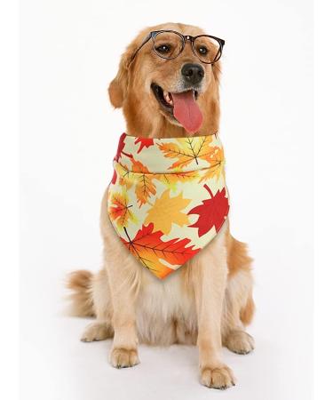 3Pcs Halloween Dog Bandanas Thanksgiving Pet Triangle Bibs Fall Pumpkin Maple Leaf Printed Dog Kerchief Adjustable Washable Scarfs Accessories for Small Medium Large Girl Boy Dogs Puppies Cats Pets - Buy Online on GoSupps.com