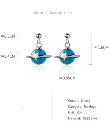 S925 Ongle Champignon Blanc Femme Style Art Cor en Mode Mignon Plan te Bleue Ciel toil Douxune Paire LJBLEUSK - Buy Online on GoSupps.com