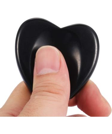 MookaiTEDECOR Obsidian Thumbstone Crystal Massage Stones - Healing Reiki Geman Flat Heart-Shaped Stones (Pack of 2 47x44x7mm) - International Shipping Available - Buy Online on GoSupps.com
