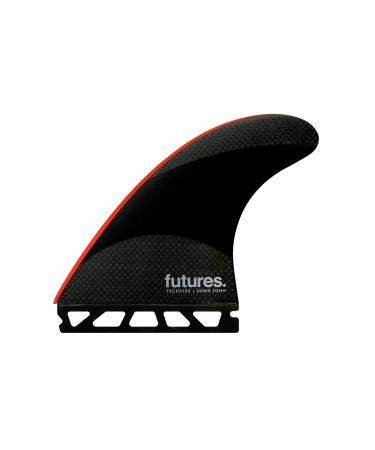 Futures Fins - JJ-2 Large TECHFLEX Thruster - Black/Bright RED