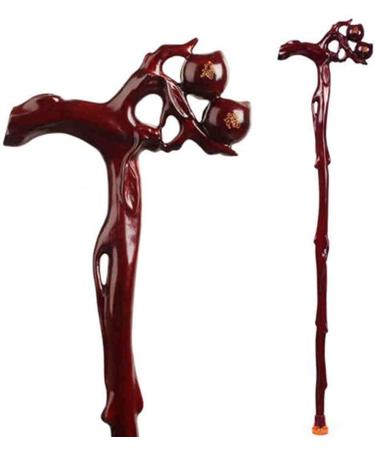 Solid WoodeWalking Cane Wood Canes Foldable Cane Crutch Solid Wooden Non- Slip Walking Stick Mouth Wood Hiking Stick for Elderly Seniors Run forward