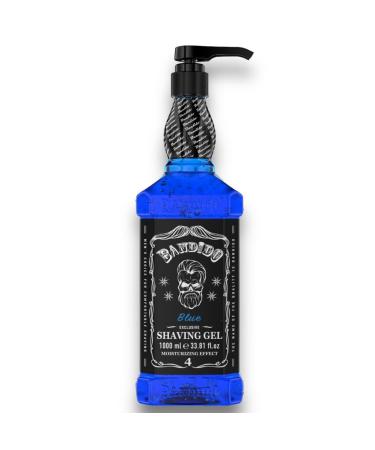 Bandido Shaving Gel | Transparent Gel | Non-Foaming Precise Shaving | Men and Women | 04 Blue 1000 ml