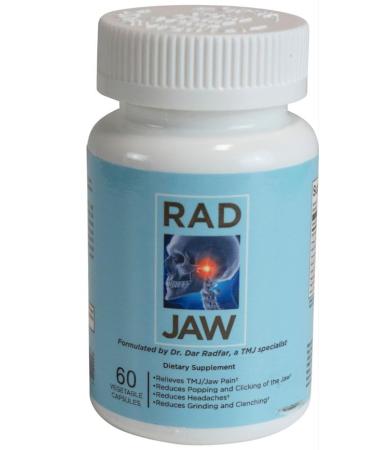 Rad Health Inc TMJ Relief - Jaw Discomfort Support. 60 Capsules. Made in USA. Alleviates Pain Popping clicking Grinding and clenching. - Buy Online on GoSupps.com