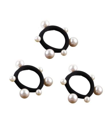 FRCOLOR Pearl Hair Ties wedding hair tie ponytail ponytail ties ponytail holders bead hair tie hair rope ponytail hair ponytail for women Hair Accessories towel pearl Pearl Hair Tie