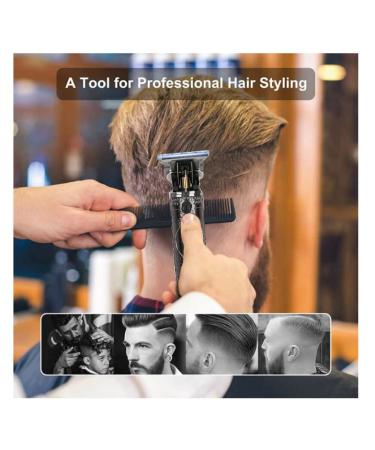 Professional T Blade Hair Trimmer for Men - Cordless, Zero Gapped, USB Rechargeable with LED Display - Perfect Beard Clipper & Haircut Tool - Buy Online on GoSupps.com