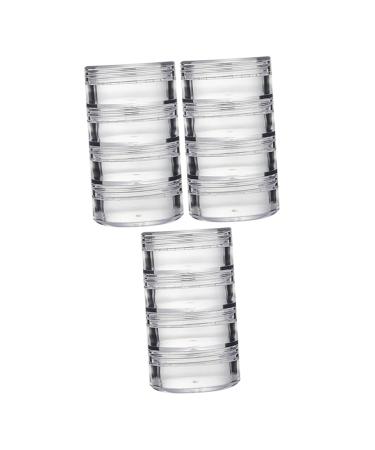 Beaupretty 3 Sets Eye Cream Box Round Travel Container Clear Cream Dispensers Powder Makeup Clear Container with Lid Leak Proof Containers Makeup Jar Filling Plastic Storage Tank 6.5x3.7cm Transparent