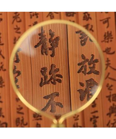 Magnifying 5X Gold 45mm Diameter Magnifier Glass Lens Metal Glass Mirror Flower Magnifier Complex Pattern Handle Magnifying Glass Loupe Good Times - Buy Online on GoSupps.com