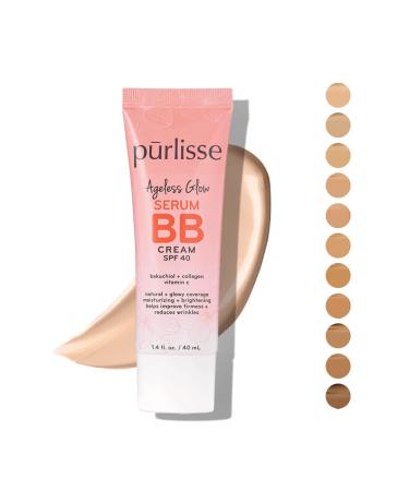 RLisse Ageless Glow Serum BB Cream SPF 40 - Medium Warm (2 Pack) | Hydrating Collagen Formula for Full Coverage and Flawless Skin - Buy Online on GoSupps.com