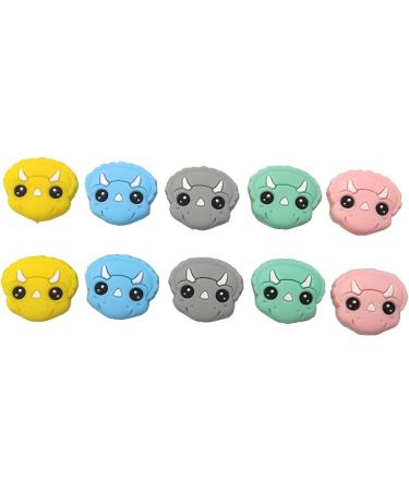 Arakierst Silicone Dinosaur Beads - Mini Cute Animal Shape Beads for DIY Beading & Nursing Necklace Accessories - Buy Online on GoSupps.com