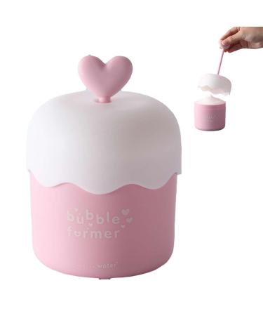 WANAONE Face Wash Foam Maker Cleanser Foam Cup Marshmallow Whip Maker Skin Care Whip Bubble Maker Face Wash Foamer Deep Skincare Cleaner Tools for Home Travel(Pink)