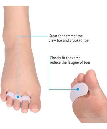 Toe Straightener Spacers | Gel Toe Separators for Bunion Hammer Toe & Crooked Toes - Improve Comfort & Alignment - Buy Online on GoSupps.com