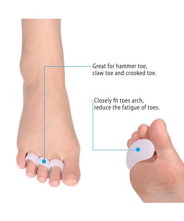 Toe Separator & Hammer Toe Straightener for Bunion Pain Relief - Hallux Valgus Corrector for Crooked Toes - Buy Online on GoSupps.com