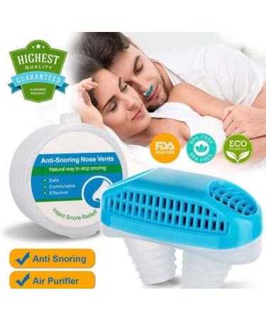 Adjustable Speed Anti-Snoring Device for Men and Women - Silent 2-in-1 Solution to Stop Snoring - Blue - Buy Online on GoSupps.com