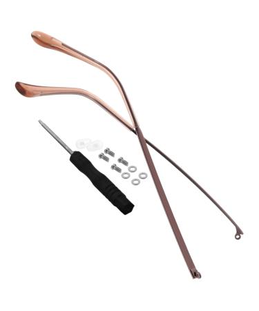 FOMIYES 1 Pair Glasses Accessories Glasses Temple Replacement Glasses Arm Legs Replacement Eyeglasses Frame Temple Metal Eyeglasses Replacements Temples Glasses Supply Eyeglasses Arms Legs Coffee 13.6X0.6CM