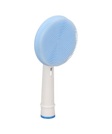 Electric Face Scrubber Replacement Head Soft Silicone Bristles Portable Blue Color Deep Cleaning and Massaging Lasting Service Life Perfect for Healthy Skin Cell Renewal