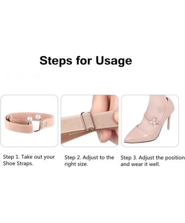 4 Pair High Heel Anti-Loose Straps | Detachable Elastic Shoelace Accessories for Women - Shop Internationally - Buy Online on GoSupps.com