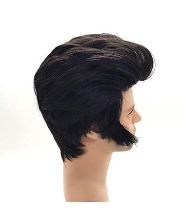 BGHJUE Men's Short Straight Black Synthetic Wig - Stylish Daily Wear for Men - Buy Online on GoSupps.com