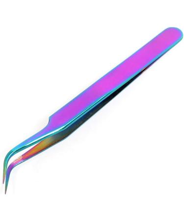 Buy Zhiwenczz Stainless Steel Eyelash Tweezers - Rainbow Curved & Straight Multi-Purpose Pliers for Fake Eyelash Extensions - Professional Quality Tools - Buy Online on GoSupps.com
