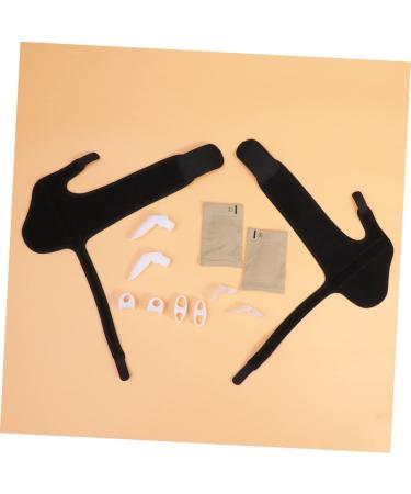 Healeved 12pcs Toe Strap Kit - Gel Toe Separator & Big Toe Straightener Set for Arch Support Bands and Silicone Holder - Black - Buy Online on GoSupps.com