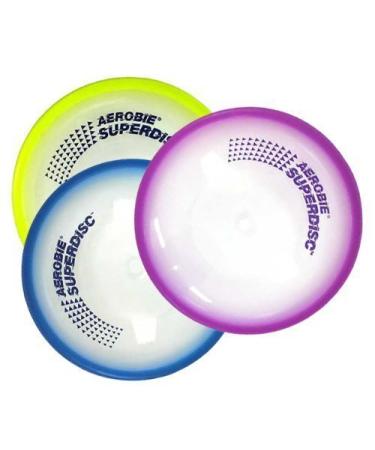Aerobie Superdisc, 10" Diameter, Made in USA, Pack of 3 Assorted Colors May Vary