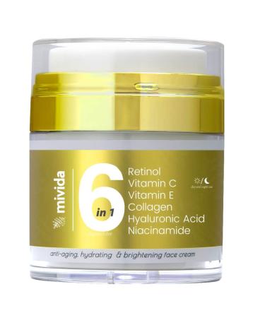 Retinol Cream For Face & Neck | Anti-Wrinkle Collagen Cream | Anti Aging Cream  Retinol Moisturizer for Face and Neck  Wrinkle Cream for Face | Day and Night | For Women and Men | 1.7 fl oz