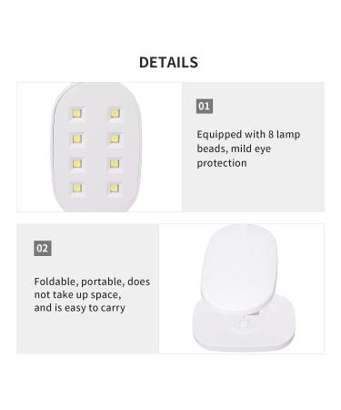 Anggrek LED Nail Lamp - Foldable Portable Nail Polish Dryer with Even Lighting & Eye Protection for Home & Salon Use - Buy Online on GoSupps.com